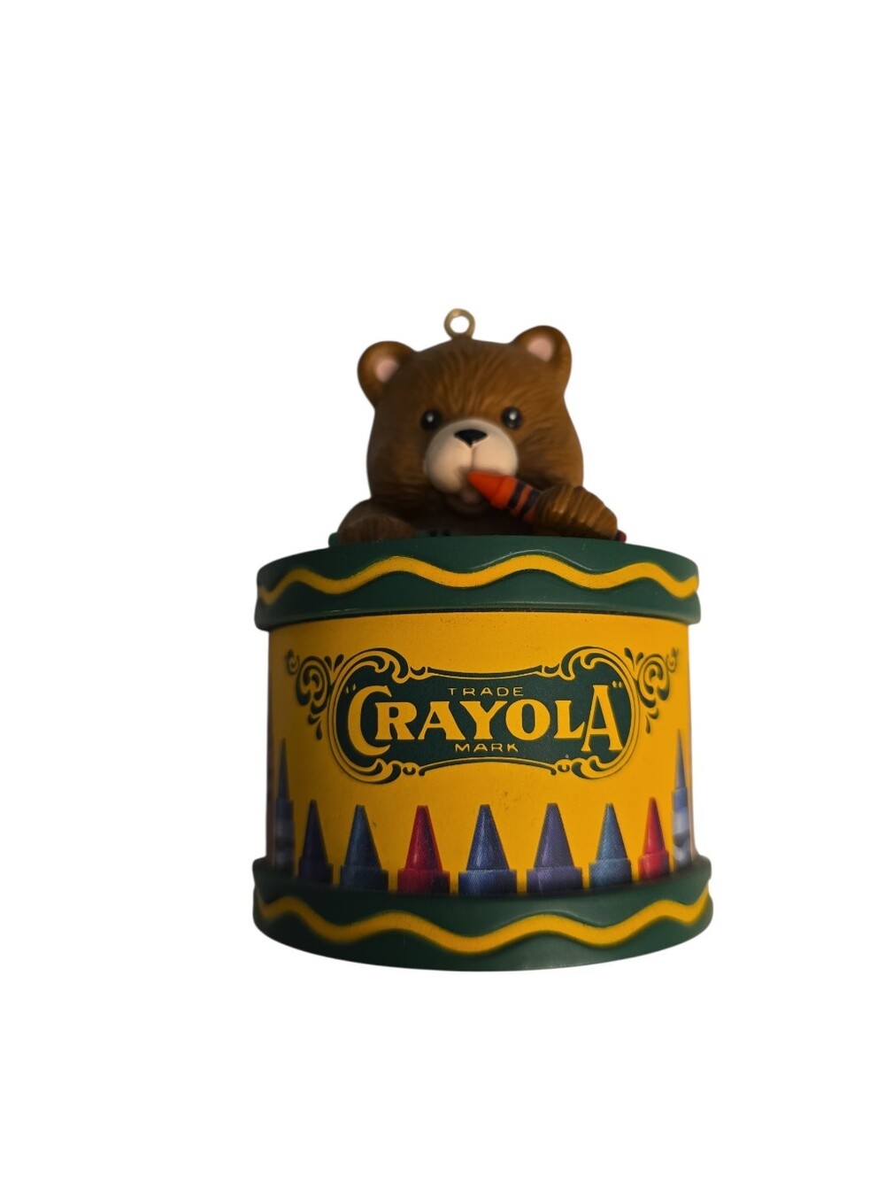 Vintage 1992 Binney & Smith Crayola Bear Christmas Ornament Plastic